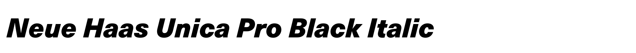 Neue Haas Unica Pro Black Italic image